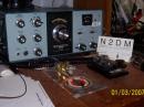 Vintage 1976 HW-101 with NyeViking key and homebrew key at N2DM