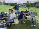 W8CMK, N3JDR, and K3MQP make last minute tests prior to contest