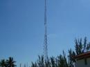 The 160 Ft tower holding dipoles at 120-100-80 feet for 160-80-40 Meters