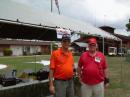 Bill W1WAB [left] welcomes WCF Section offical Geoff N1GY at the 2007 Sun City Center Field Day.