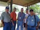 What a fearsome five!

Left to Right-
Charles-KC5UEG,  OK Assistant SEC; 
Kevin-KD5WUP, OK SEC; 
James - OKC American Red Cross Assistant Director Response; 
John-WB5SYT OK SM; and 
Bill-KD5BOB SCARS President and levity coordinator