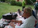 Vic Shields (K9UIY) in action banging out CW QSO's