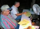 Walley Wallace, WI4F, and Billy Ley, WA4NKL, operate 20 meter CW at 4:00 AM.