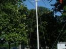 Self supporting 6M and 2M vertical and beam built by Harry Krout, W0YQG.