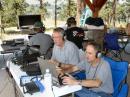 Tommy Thompson, WØIVJ (L) and Ken Long, NØQO (R) running the SSB station