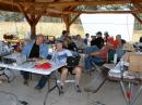 The camaradarie on this Field Day was evident as club members and visitors get acquainted with one another while the SSB and CW stations work on.