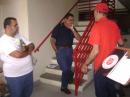 Miguel Rivera (center) Director of the Salvation Army in Puerto Rico visiting to see the operation, as Danny observes Hector Perez giving an explanation of what we do. again thanks for letting us be there.