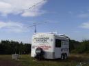 The Woodbridge Wireless Equipment Trailer.  6 Meter antenna stack behind.