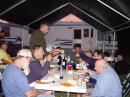 Sunday evening dinner - Spaghetti - Courtesy of Jim KA4CKI and Stu WA0DYJ.  We are very well fed during the entire time on the mountain because of these two gentlemen.