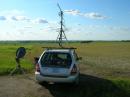 Somewhere in SE Minnesota.  Note the horizontally polarized 6m HamStick - the 3456 loop yagi works good enough for the other half of the 6m dipole.