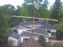 From bottom to top:  15 element 70cm Quagi (ARRL website), 6m moxon, 7 element 2m yagi (DK7ZB design), and copper J-pole on top.  Worked well, but needed to be much higher!