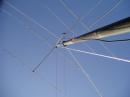 The club used a military mast, with a Cushcraft A4 Beam, an 80 meter inverteted V attached near the top of the mast.  The beam was about 45 feet during Field Day.  


