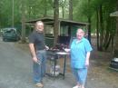 Ron WB3ILX and Bea (KMOM) fix up a BIG DINNER on Saturday night. Food is fun after calling CQ FD for hours and hours.