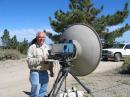 N6LL with his 10 GHz rig aimed south from Frazier.